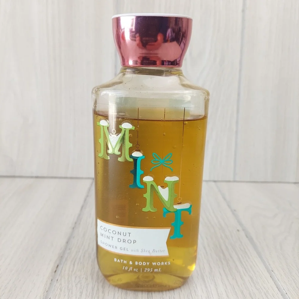 Bath & Body Works Shower Gel 10oz Coconut Mint Drop Peppermint Shea‎ Butter